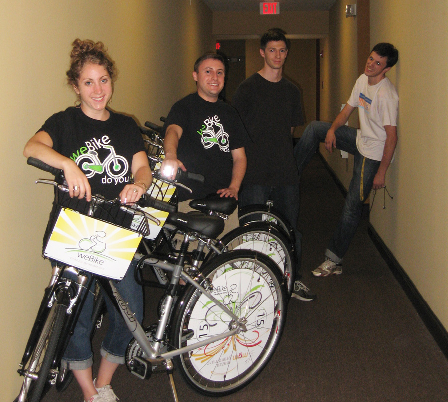 Webike creators pose with their bikes. Photo credit: weBike