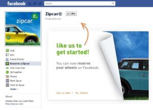 Zipcar Launches Facebook App