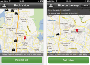 Ola! Book a Cab with a Smartphone App