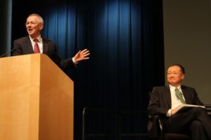 WRI President Andrew Steer and World Bank President Kim. Photo by Aaron Minnick.