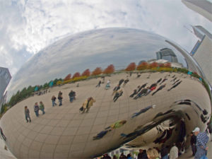 Cloud Gate, a public sculpture in the US city of Chicago. Photo by Marshall Segal.
