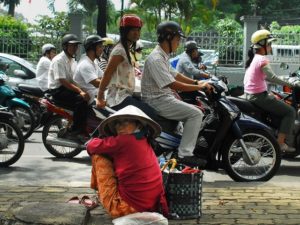 Traffic congestion in Ho Chi Minh City, Vietnam. Photo by Akshay Mahajan/lecercle.