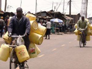 Cycling water vendors Nairobi, Kenya. Photo by Victoria Hickman/Engineering at Cambridge.