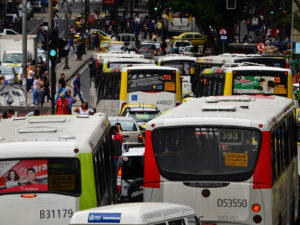 Crowded and chaotic streets in Rio de Janeiro underscore why Brazil has such a significant road safety challenge. Photo by Yukun Chen/Flickr.