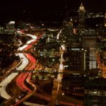 Interstate I-85 in Atlanta, Georgia, serves as both a physical transport system and a symbol of the city's often tumultuous growth. Photo by Nick Harland/Flickr.