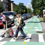 New York City leaders have begun implementing a Vision Zero policy in the city, which has helped to create separated bike lanes and greater traffic speed enforcement to decrease road fatalities. Photo by the New York City Department of Transportation/Flickr.