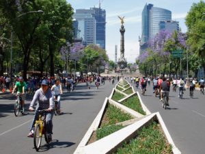 Mexico City’s new mobility law prioritizes alternatives to car transport. Photo by karmacamilleeon/Flickr.