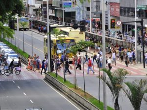 Bus priority systems have a track record of social and environmental benefits for cities. Now, research shows that bus priority systems – when accompanied with key road design features – can save lives in cities. Photo by Mariana Gil/EMBARQ.