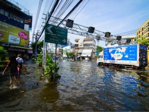 River Flooding in Bangkok, Thailand