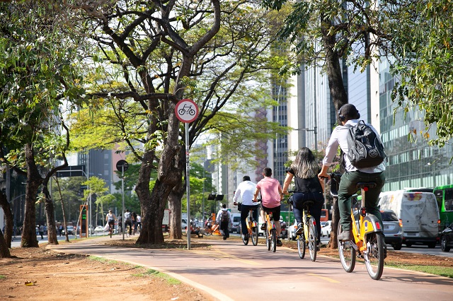 Bike share in São Paulo, Brazil. (JOANA OLIVEIRA, WRI Brasil)