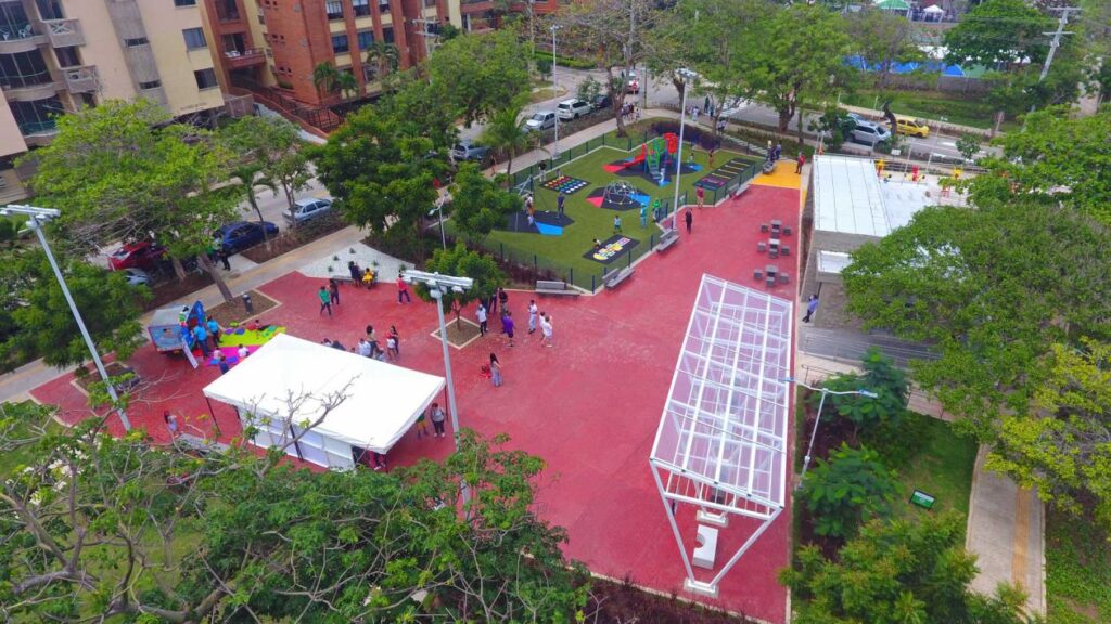 City park in Barranquilla, Colombia