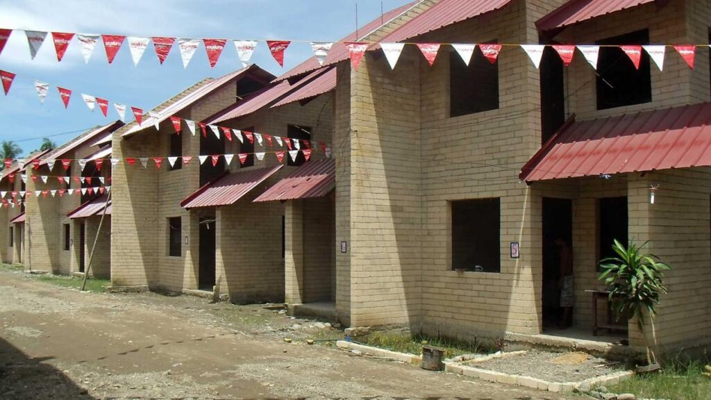 A new housing development constructed in Iloilo, Philippines